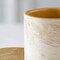 Handcrafted Ceramic Jar with Wooden Lid –Stylish & Sustainable Storage-3.5X3.5X4.3"